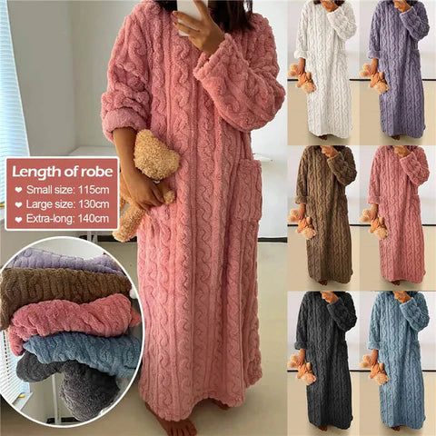 Χειμερινό κοραλλί fleece loungewear